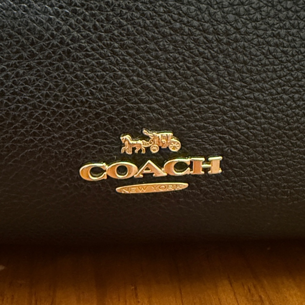 AUTHENTIC Coach Black Kacey Satchel Shoulder Bag (Medium) - Picture 4 of 9